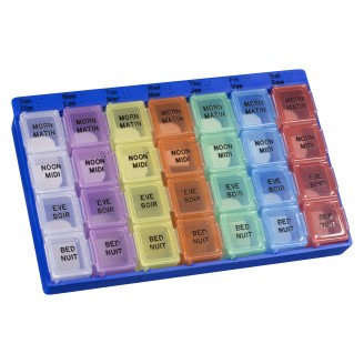 PharmaSystems Weekly Pill Planner with Removable Sections